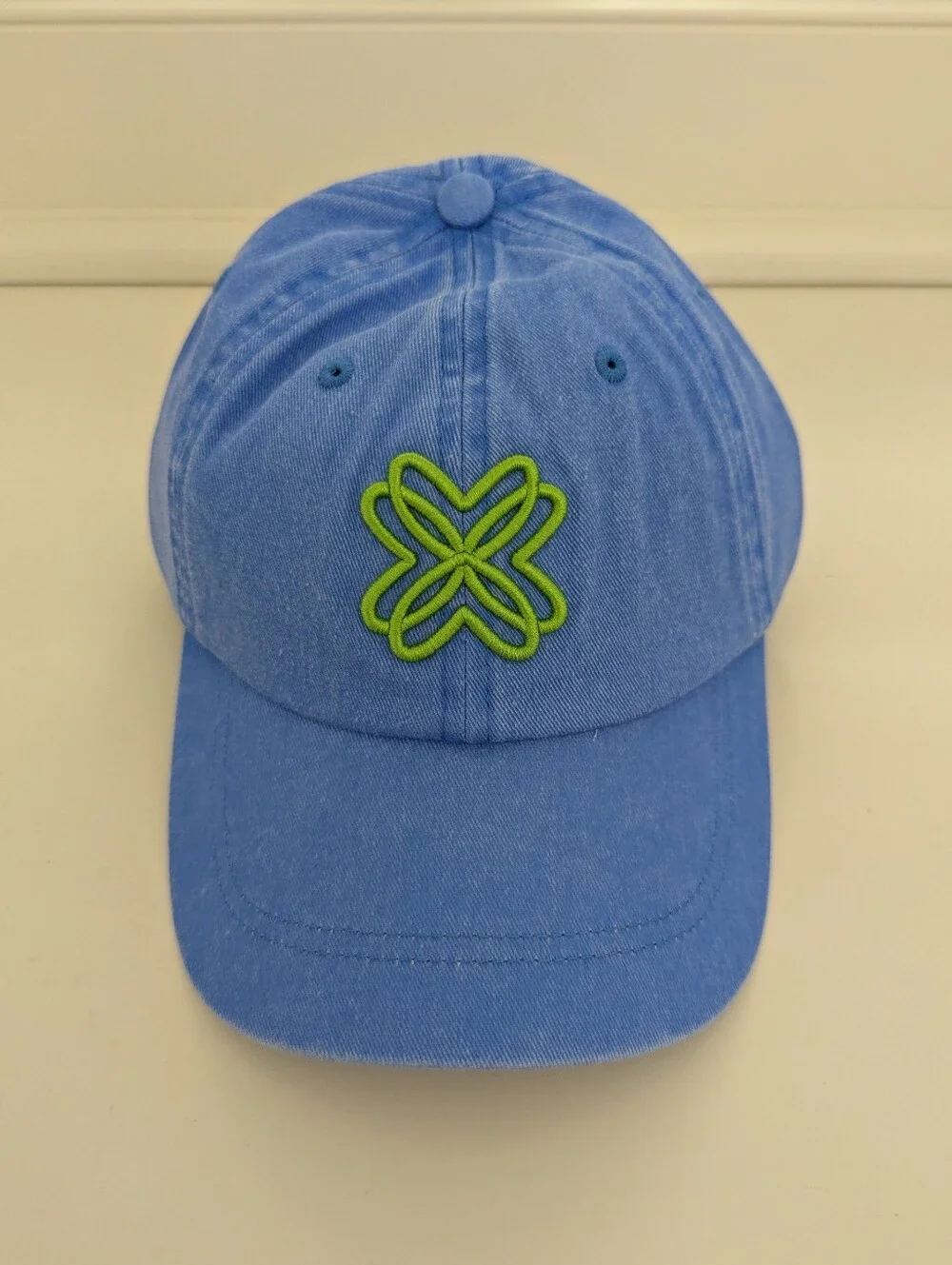 NWT! Lilly Pulitzer Chambray Logo Hat In Oceanfront Blue